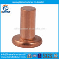 Copper plated flat head solid rivets